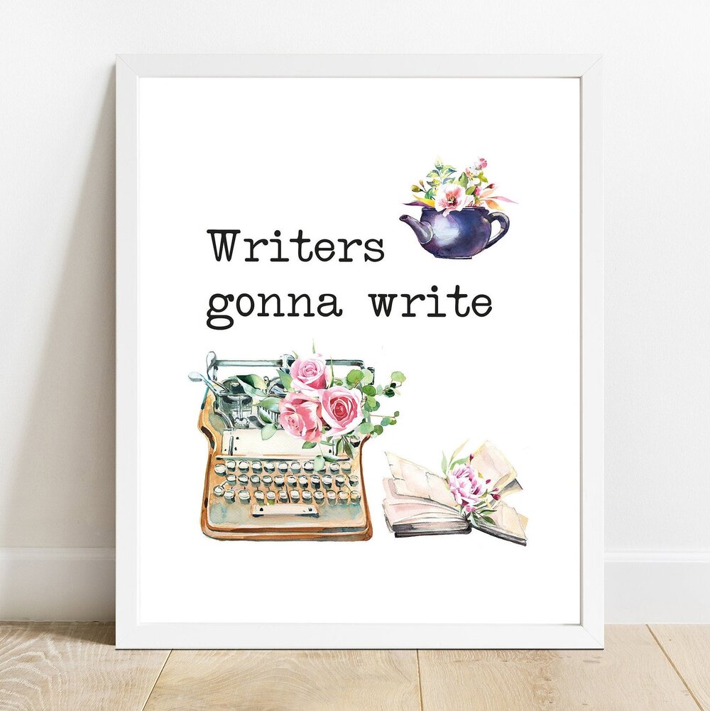 Writers Gonna Write Downloadable Art Print — On Book Street
